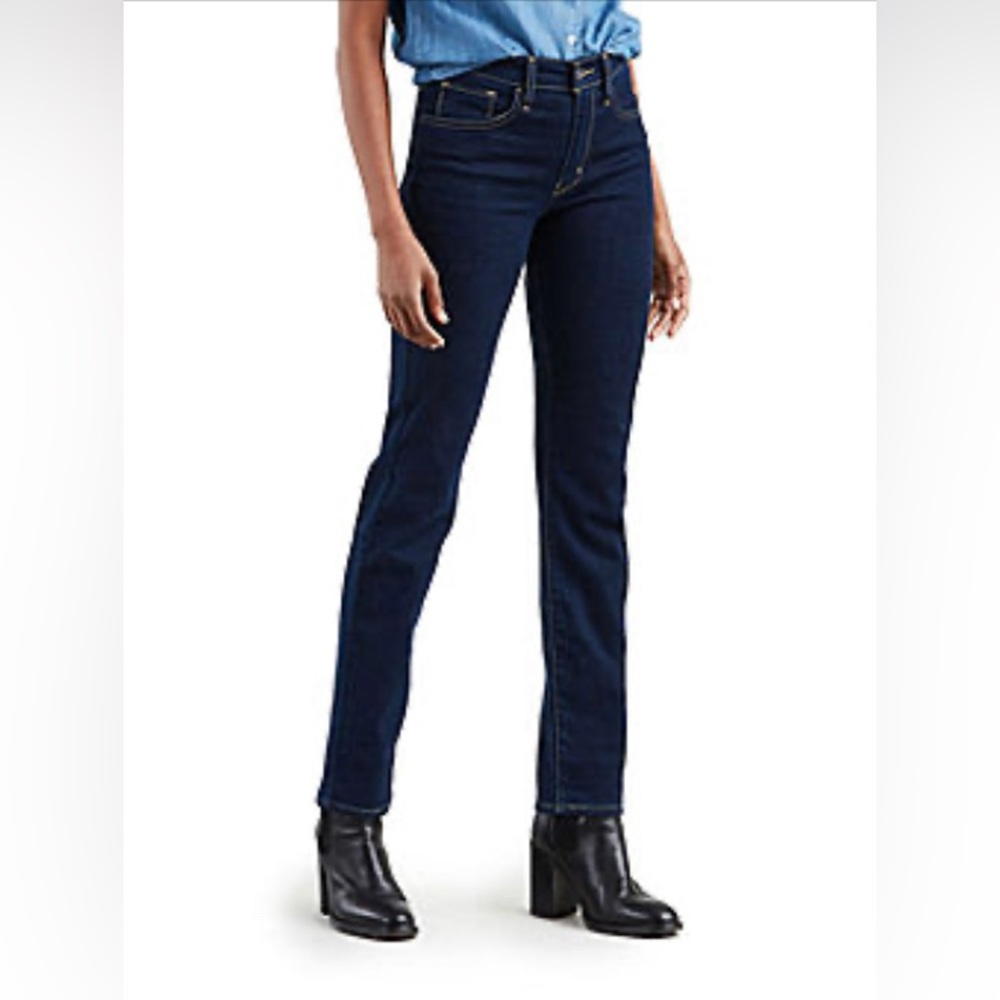Levi's® 724™ High Rise Straight Jeans dark blue stretch 27